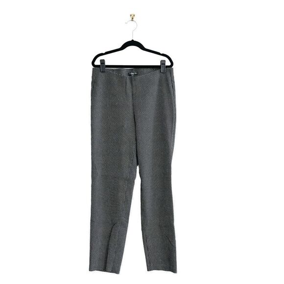 Adrianna Papell Pants Polka Dot Black White Women's 6 Pull On Trousers Stretchy - Picture 1 of 11